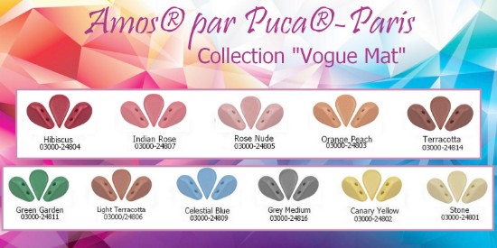 Image de Amos® by Puca® 5x8mm Vogue Mat Collection x55g