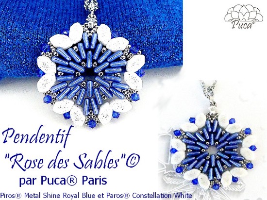 Afbeeldingen van Hanger "Rose des Sables" par Puca – Instant download or Printed Copy