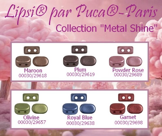 Afbeeldingen van Lipsi® Par Puca® 7x4mm Metal Shine Collection x30g