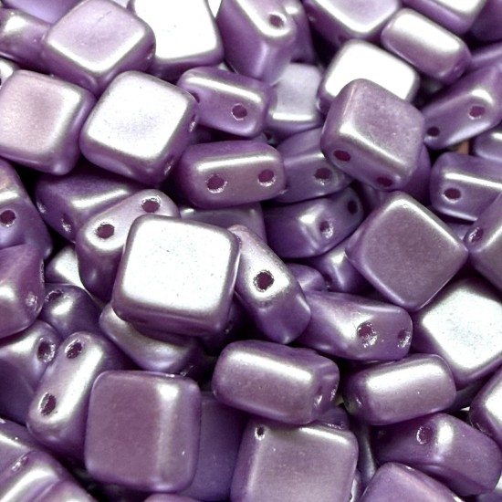 Picture of 2-Holes Tile 6mm Pastel Lila x50