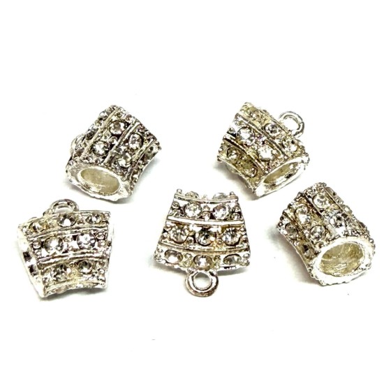 Afbeeldingen van Pendant Slide Ø6mm with Cubic Zirconia Silver x1