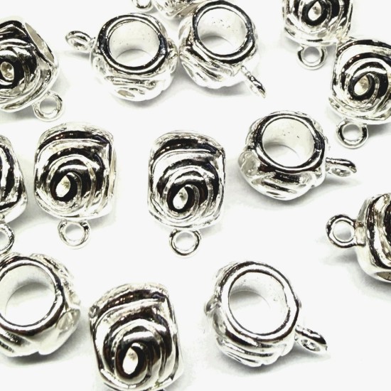 Afbeeldingen van Pendant Slide Ø5mm with spiral design Silver x1