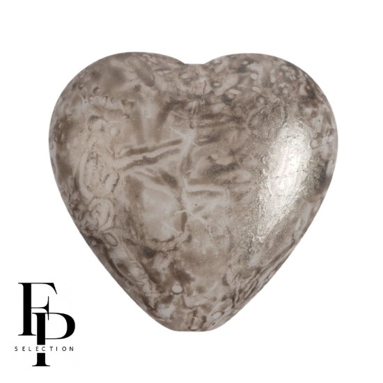 Picture of Hearts 16x15mm Mishmash Taupe x1