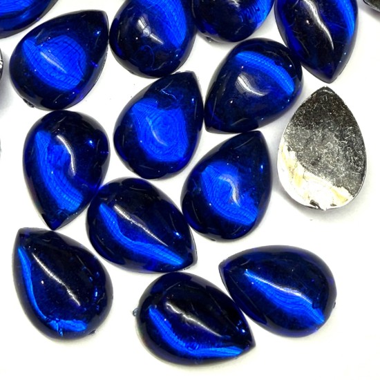 Bild von Cabochon Acrylic drop 25x18mm Blue x10