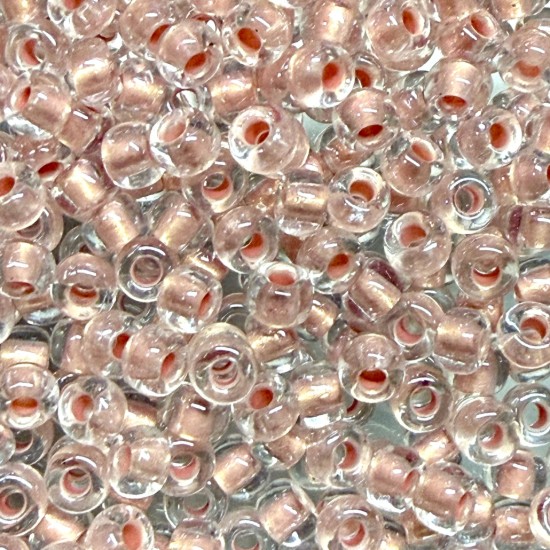 Изображение Miyuki Rocaille 6/0 4605 Inside Dyed Pearlize Light Pink x10g