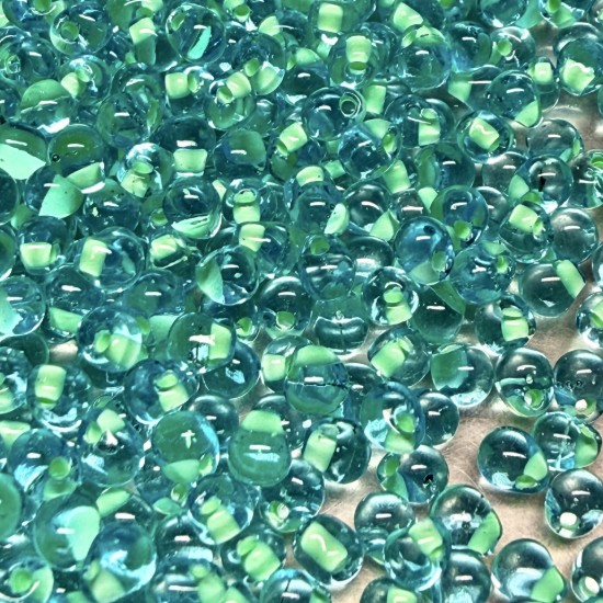 Afbeeldingen van Miyuki Drop 3.4mm F20 Mint Green Lined Light Blue x10g