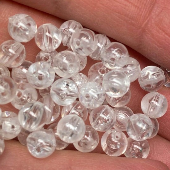 Изображение Acrylic Beads 6mm round Mystic White x100