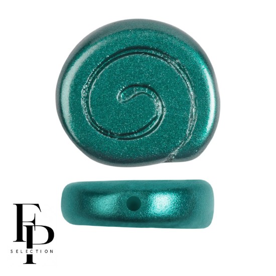 Picture of Escargot 13mm Pastel  Emerald x10
