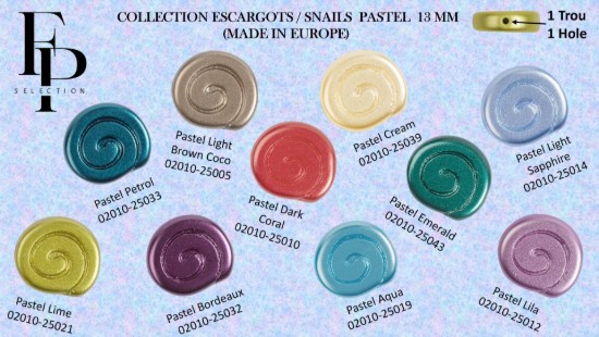 Picture of Escargot 13mm Pastel Collection x10