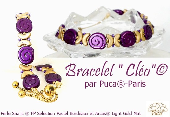 Picture of KIT - Bracelet «Cléo »  par PUCA – Pastel Bordeaux x1