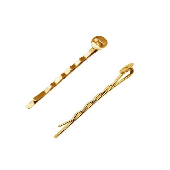 Изображение Hair pin 52mm 8mm flat pad Gold x20
