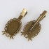 Picture of Alligator Hair clip setting 25x18mm oval Antique Gold x5