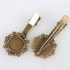 Picture of Alligator Hair clip setting 15mm round Antique Gold x5