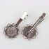 Picture of Alligator Hair clip setting 18mm round Antique Silver x5