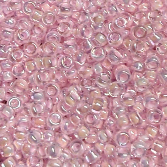 Image de Miyuki Rocaille 11/0 272 Pink Lined Crystal AB x10g