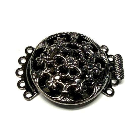 Afbeeldingen van Push Pull Clasp 22mm 5-strand Black Oxide x1