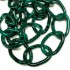 Afbeeldingen van Aluminum Chain 32x22mm curb with line design Green and Black x60cm