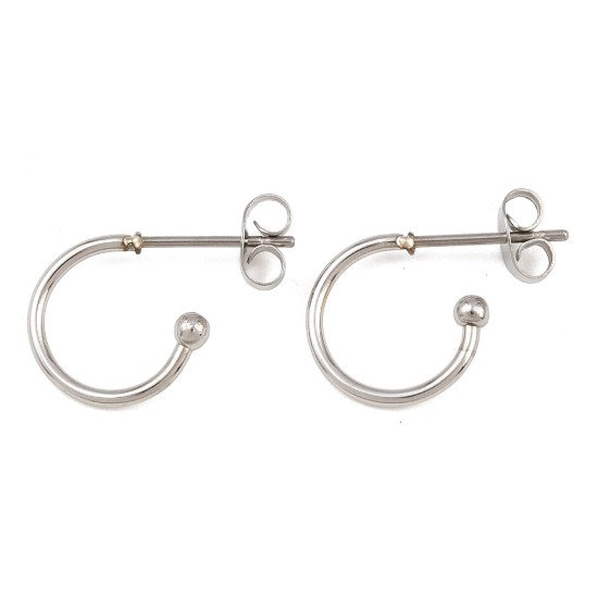 Picture of Stainless Steel Ear stud 12x2,5mm C-Shape x10