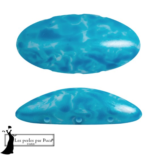 Изображение Athos 3-hole Par Puca bead 20x10mm Mishmash Turquoise x1