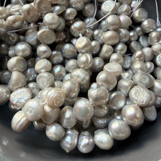 Picture of Pearl Cultured Freshwater Baroque Round 8mm Grey x36cm