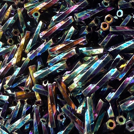 Bild von Miyuki Twist Bugle 12mm TW2712-455 Metallic Variegated Blue Iris x10g