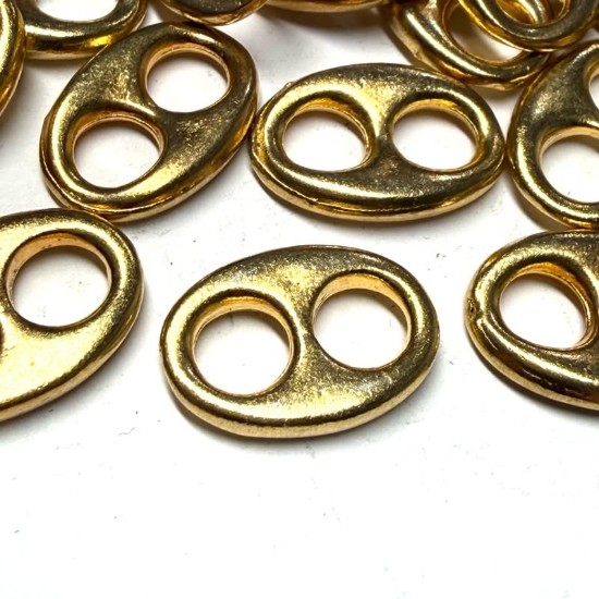 Изображение Large Hole Connector 20x14mm Gold x5