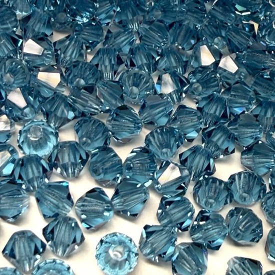 Picture of Preciosa Bead Rondell 3mm Malibu Blue x100
