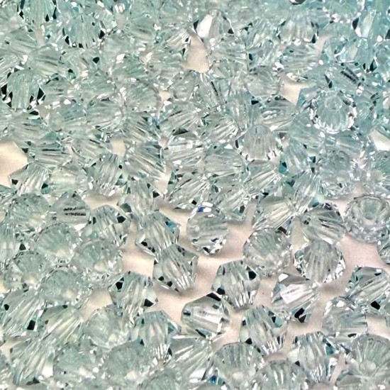 Afbeeldingen van Preciosa Bead Rondell 3mm Silver Aquamarine  x100