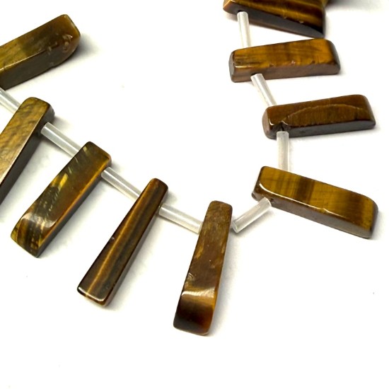 Afbeeldingen van Tigereye top-drilled Stick 16x4mm x10