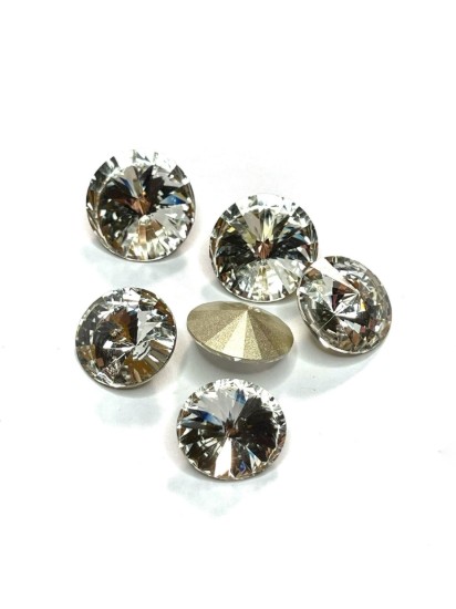 Afbeeldingen van Glass Rivoli Round Stone 8mm Crystal x20