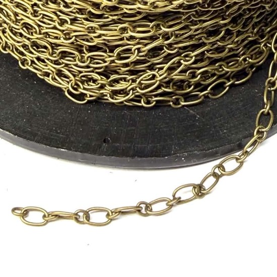 Изображение Chain 3x6mm and 2.8x3.5mm Antique Bronze x1m