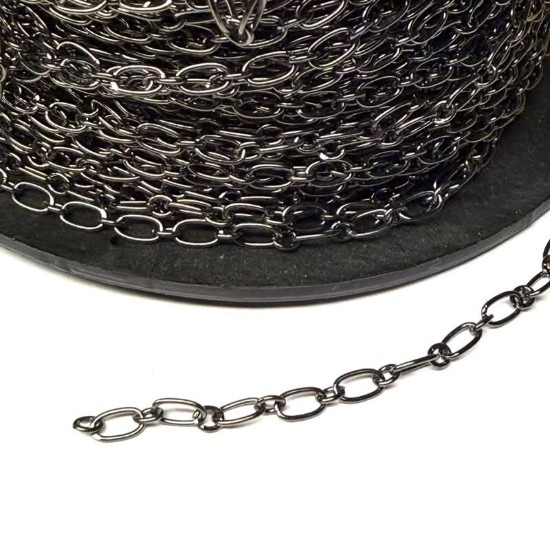 Изображение Chain 3x6mm and 2.8x3.5mm Gunmetal x1m