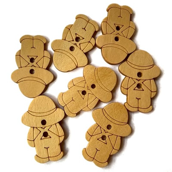 Picture of Wooden Button Boy 28x17mm x10