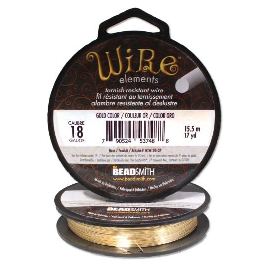 Bild von Wire Lacquered Tarnish Resistant 18 Gauge (1mm) Gold x15.5m