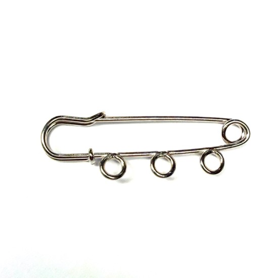 Изображение Kilt pin 38mm 3-loops Silver x10