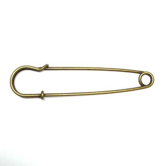 Изображение Safety pin 70mm Bronze x5