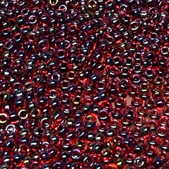 Picture of Miyuki Rocaille 11/0 367 Garnet Lined Ruby AB x10g