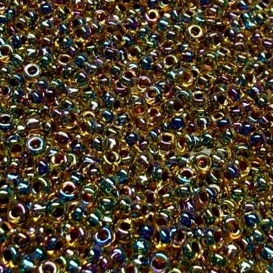 Picture of Miyuki Rocaille 11/0 357 Root Beer Lined Light Topaz AB x10g