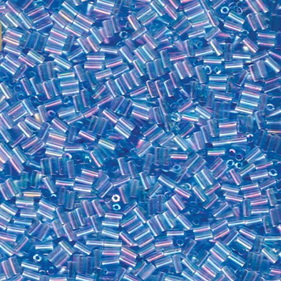 Изображение Miyuki Bugles 3mm 260 Transparent Aqua AB x10g