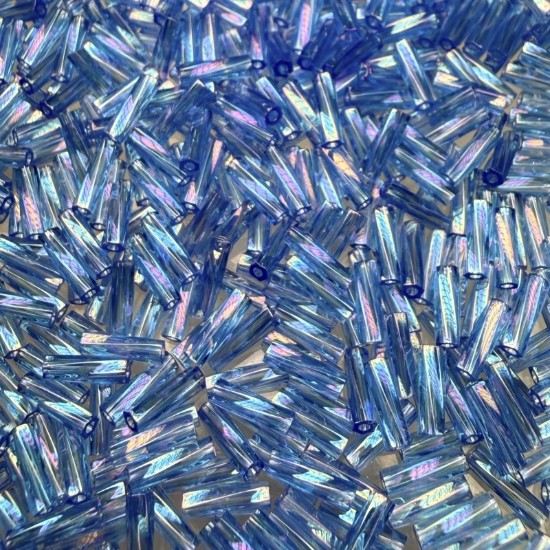 Bild von Miyuki Twist Bugle 6mm 261 Transparent Sapphire AB x10g