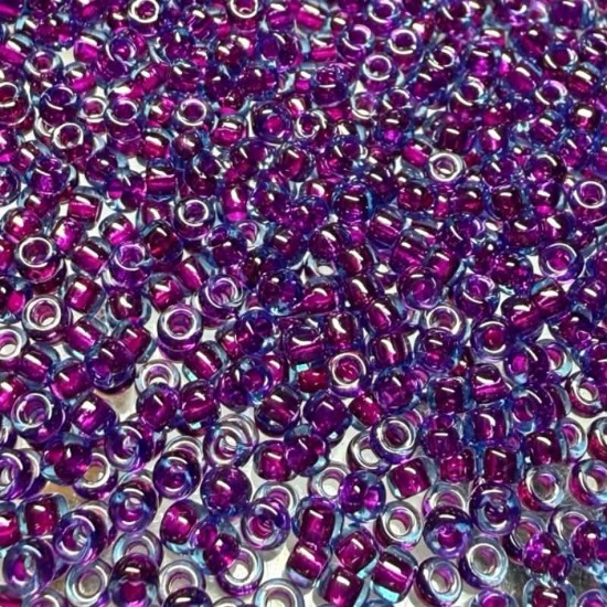 Изображение Miyuki Rocaille 8/0 352 Purple Lined Aqua x10g