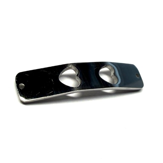 Picture of Stainless Steel Connector 34x8mm Heart Pattern x1