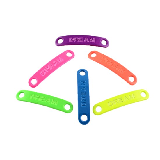 Afbeeldingen van Connector "Dream" 38x8mm Neon Color Mix x10
