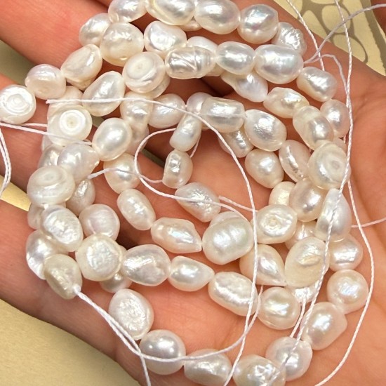 Afbeeldingen van Pearl Freshwater Polished 8~14m White x35cm