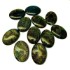 Picture of Dichroic Glass Cabochon 40x30mm oval Green Shades x1