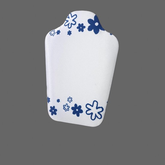 Изображение Necklace Display Floral Motif 30cmx21cm Blue White x1