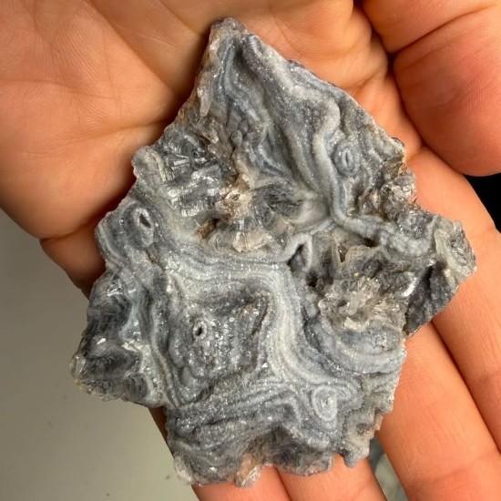 Изображение Agate geode (natural) 64x58mm undrilled freeform slice x1