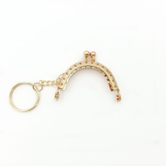 Afbeeldingen van Purse Handle 5cm w/ key ring Gold x1
