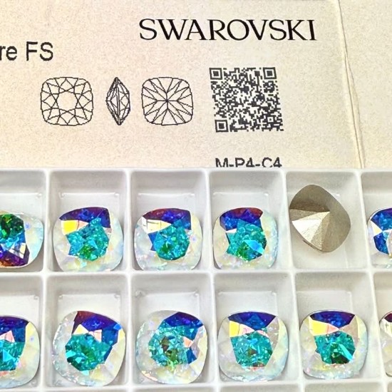 Picture of Swarovski 4470 Cushion Square 12mm Crystal AB x1