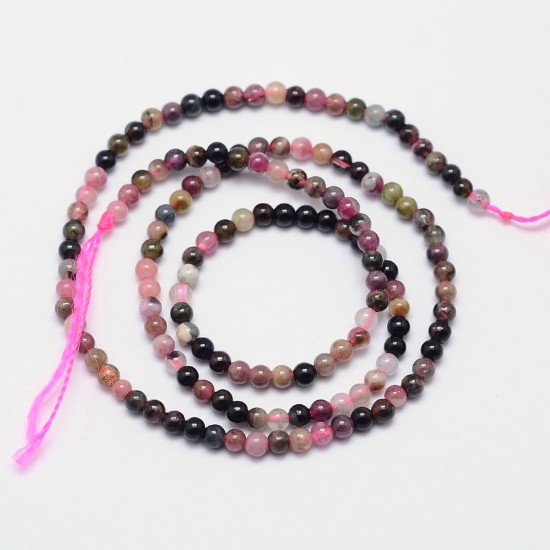 Bild von Tourmaline bead 3mm round x38cm